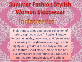 Summer Fashion Stylish Women Sleepwear