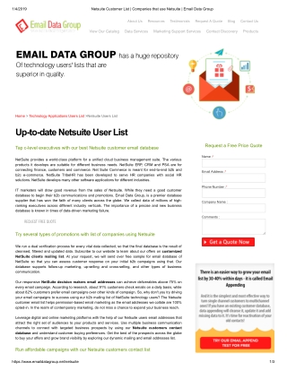 List of Companies Using Netsuite