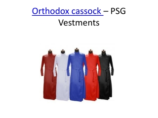 Orthodox cassock