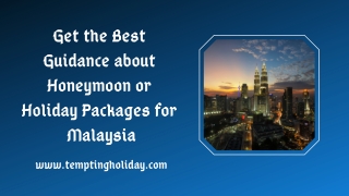 Get the Best Guidance about Honeymoon or Holiday Packages for Malaysia