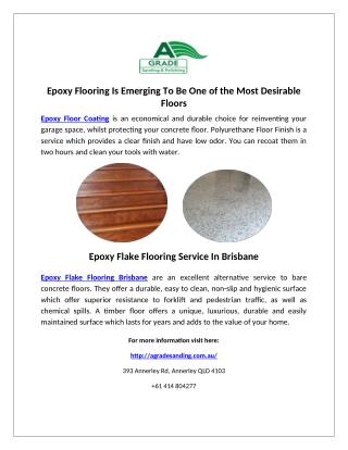 Epoxy Flooring Is Emerging To Be One of the Most Desirable Floors
