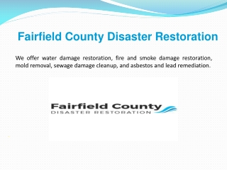 Water Damage Cleanup Fairfield County