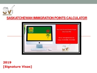 Saskatchewan Immigration Points Calculator