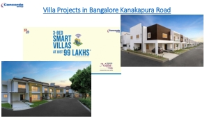 Villa Projects in Bangalore Kanakapura Road