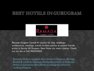 Best Hotels in Gurugram