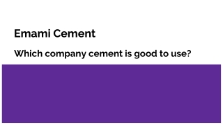 Which company cement is good to use