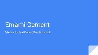 Which is the best Cement Brand in India?