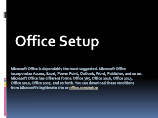 Office.com/setup - Office Installating Product Key