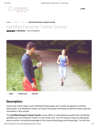 Certified Personal Trainer Course - Course Gate