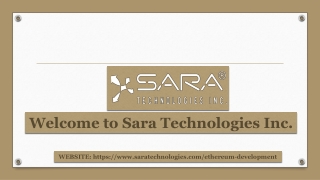  Best Ethereum Development Company | Services - Sara Technologies