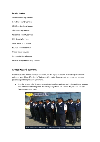 Security guard company in Delhi