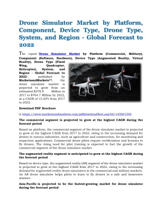 Drone Simulator Market Analysis & Global Forecast to 2022