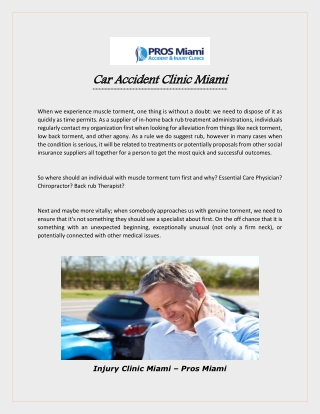 Car Accident Clinic Miami