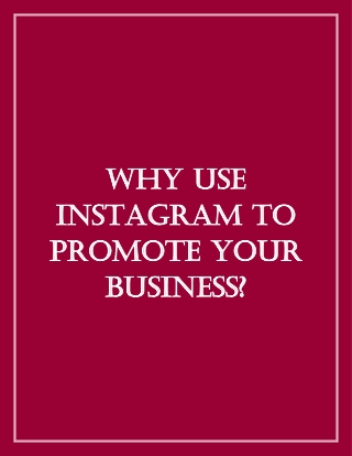 INSTAGRAM FOR THE BUSINESS