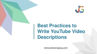 Best Practices to Write YouTube Video Descriptions