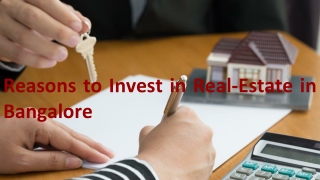 Reasons to Invest in Real-Estate in Bangalore