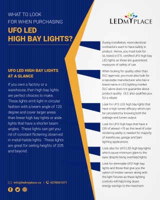 Points to Consider before buying UFO LED High Bay lights