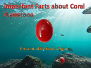 Important Fact about Coral Gemstone