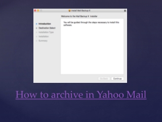 How to archive Yahoo email