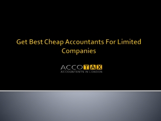 Best Cheap Accountants For Limited Companies In London