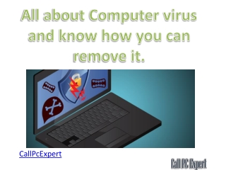All about Computer virus and know how you can remove it.