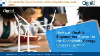 How Can Quality Engineering Power Up the Renewable Energy Sources Sector?