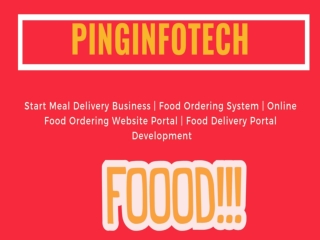 Online Food Ordering Website Portal | Food Delivery Portal Development