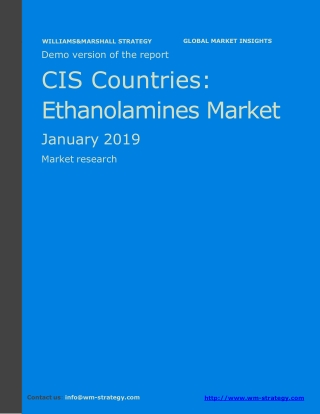 WMStrategy Demo CIS Countries Ethanolamines Market January 2019