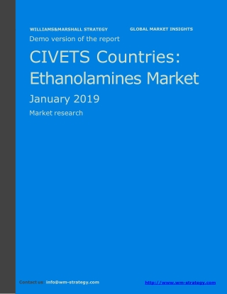 WMStrategy Demo CIVETS Countries Ethanolamines Market January 2019