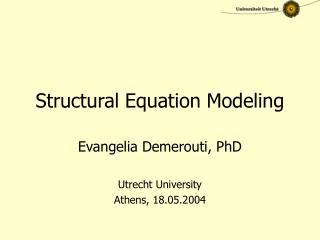 Structural Equation Modeling