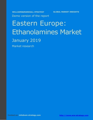 WMStrategy Demo Eastern Europe Ethanolamines Market January 2019