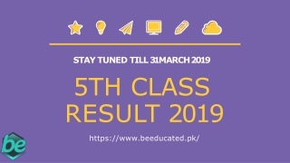 5th class result 2019