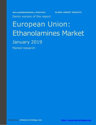 WMStrategy Demo European Union Ethanolamines Market January 2019