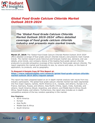 GLobal Food Grade Calcium Chloride Market Overview, Top Manufactures, Growth & Forecast|Key Player:LUXI, Nedmag