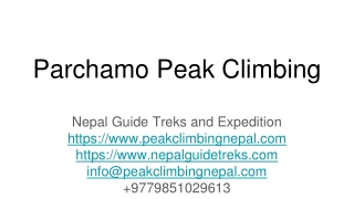 Parchamo Peak Climbing