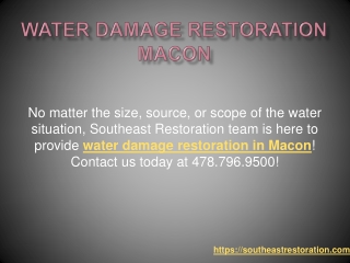 Water Damage Restoration Macon