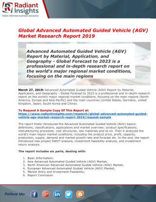 Global Advanced Automated Guided Vehicle (AGV) Market Overview, Top Manufactures, Growth & Forecast