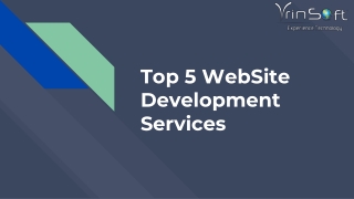 Top 5 web development services in India