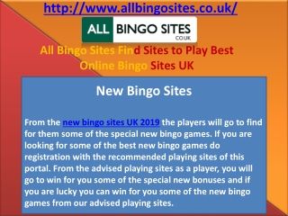 All Bingo Sites Find Sites to Play Best Online Bingo Sites UK