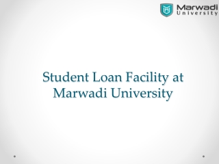 Student Loan Facility at Marwadi University