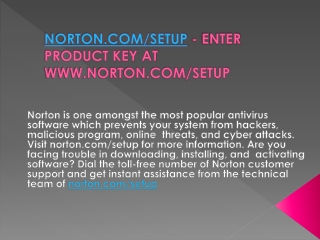 NORTON.COM/SETUP- NORTON ANTIVIRUS KEY