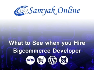 What to See When You Hire Bigcommerce Developer