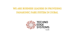 Buy Panasonic PABX Phone System in Dubai at reasonable Price