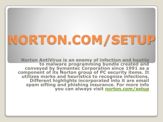 norton.com/setup- Antivurus Activation Online