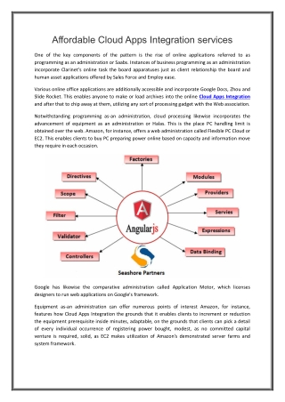 Affordable Cloud Apps Integration services