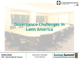 Governance Challenges in Latin America