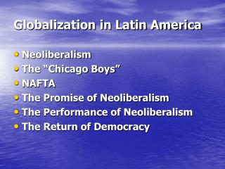 Globalization in Latin America
