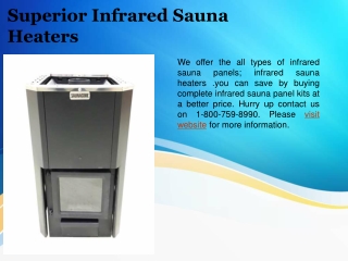 Superior Infrared Sauna Heaters