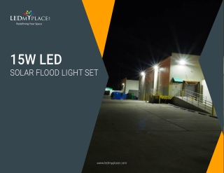 15W LED Solar Flood Light Set