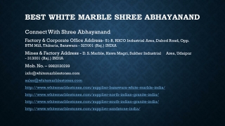 Best White Marble Shree Abhayanand